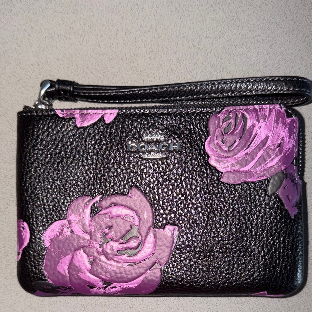 Coach Floral Wristlet